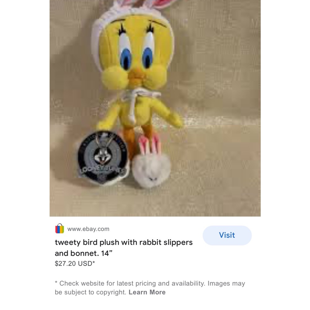 Warner Bros. Tweety Bird Bunny Ears & Slippers - Picture 12 of 13